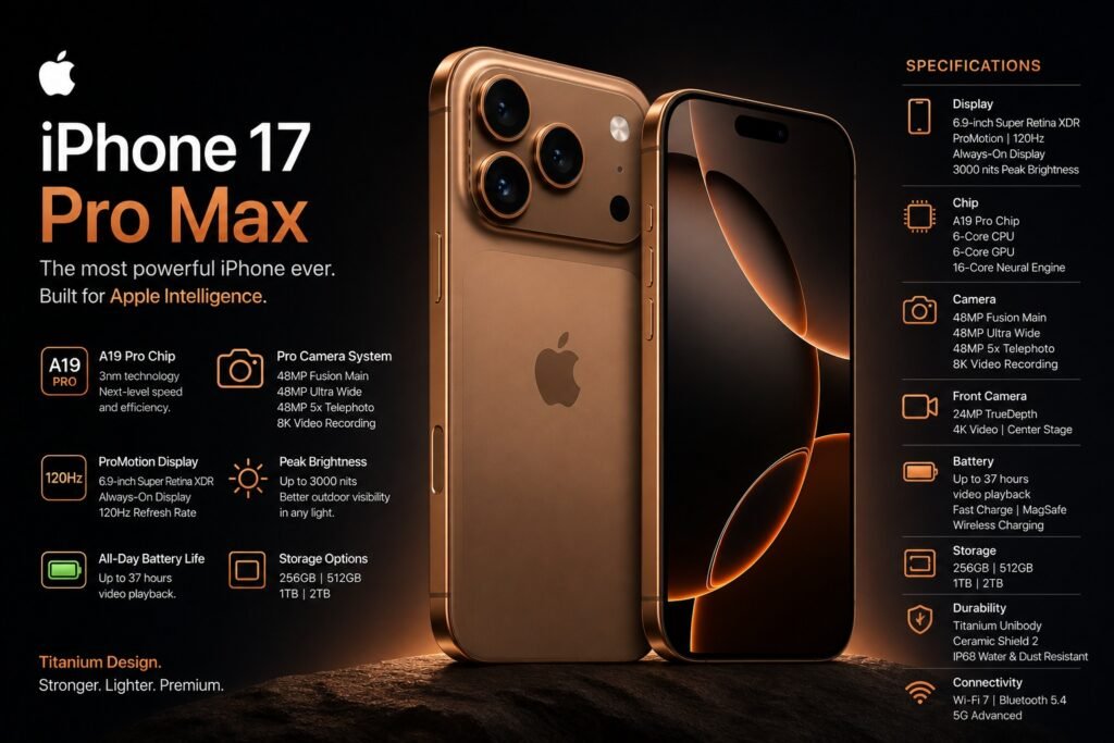 iphone 17 pro max features